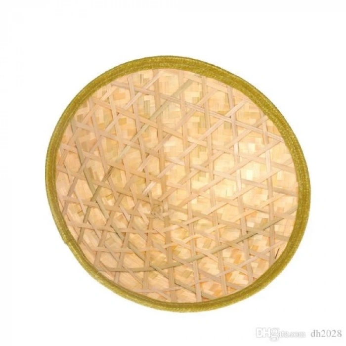 Naturel Renk Cambodia Kamboçyalı Vietnam Şapkası PVC Hasır