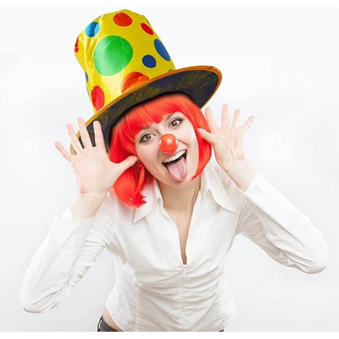 Palyaço Şapkası Rengarenk Puantiyeli 19 Cm