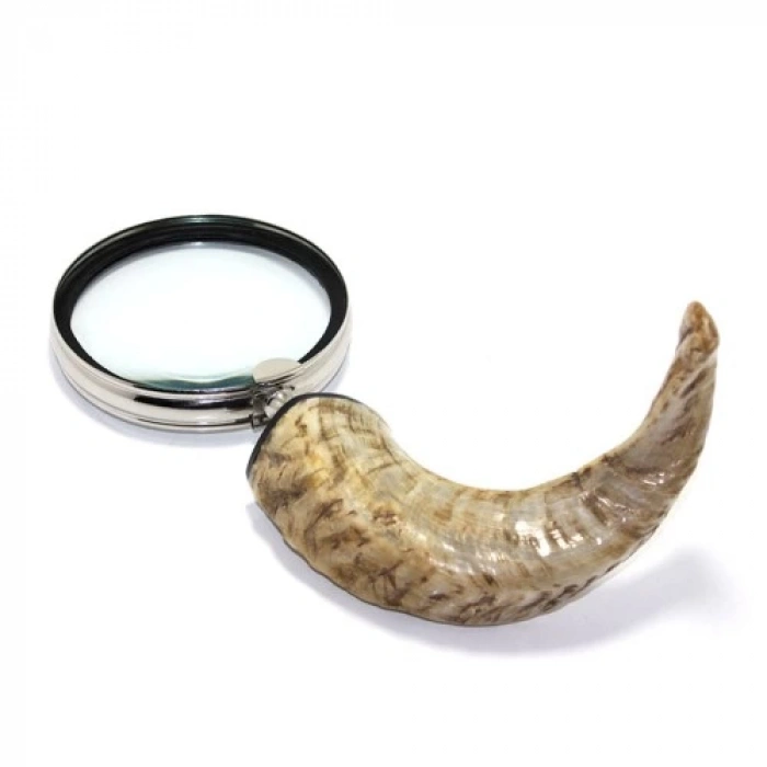 Pirinç Boynuz Saplı Büyüteç Model 1