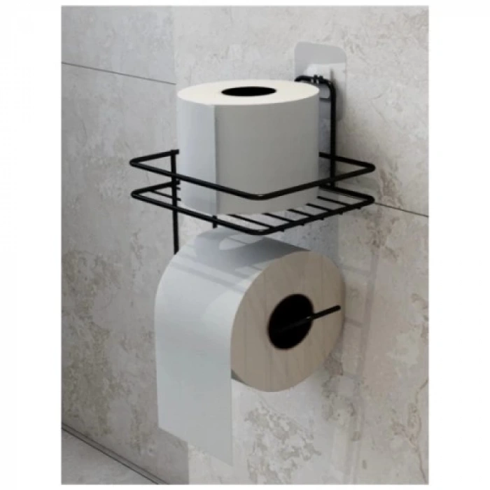 Pratik Yapışkanlı Metal Tuvalet Kağıdı Tutucu