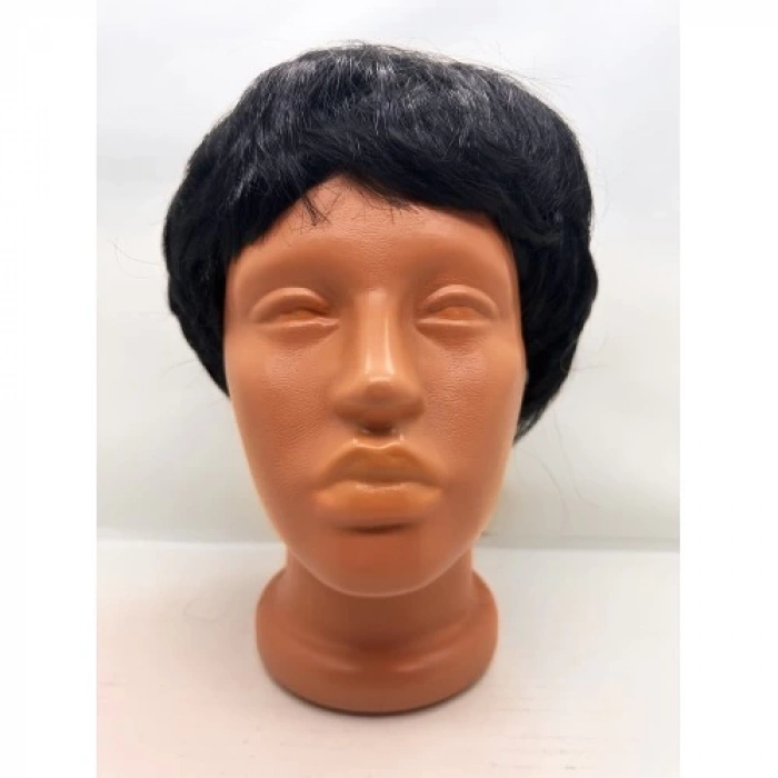 Siyah Renk Kısa Kesim İçi Astarlı Erkek Peruğu
