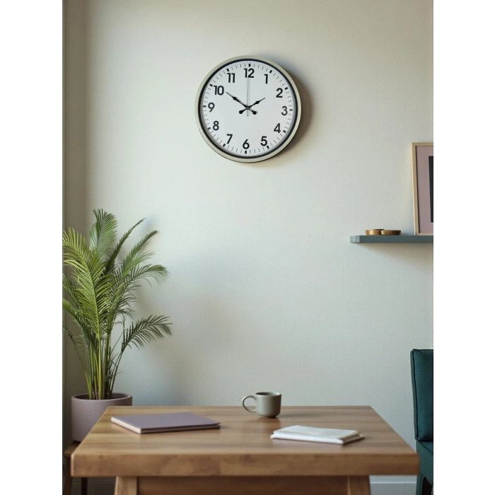 Zentime 36 Cm Krem Dekoratif Duvar Saati