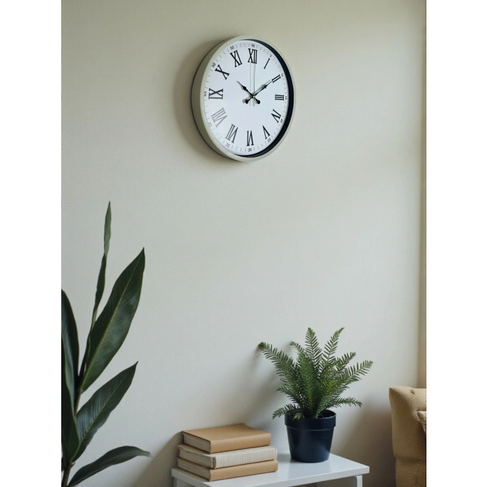 Zentime 36 Cm Krem Dekoratif Duvar Saati