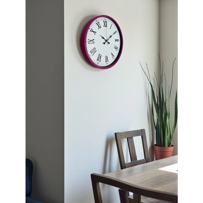 Zentime 36 Cm Pembe Dekoratif Duvar Saati