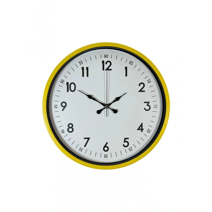 Zentime 36 Cm Sarı Dekoratif Duvar Saati