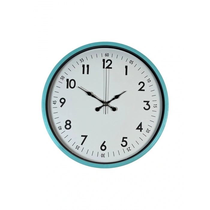 Zentime 36 Cm Turkuaz Dekoratif Duvar Saati