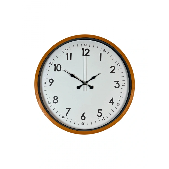 Zentime 36 Cm Turuncu Dekoratif Duvar Saati