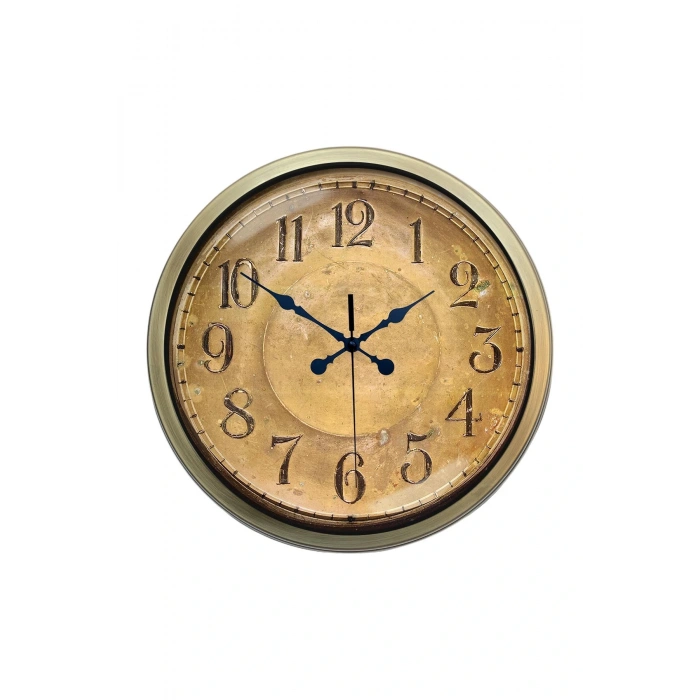 Zentime Bronz Nostalji 40 Cm Metal Eskitme Duvar Saati