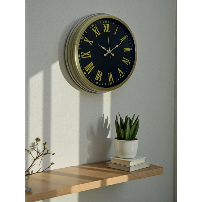 Zentime 40 Cm Metal Vintage Roma Rakamlı Duvar Saati