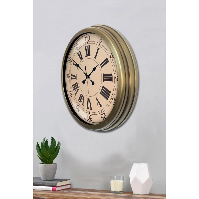 Zentime Nostalji Stil 40 Cm Metal Eskitme Duvar Saati