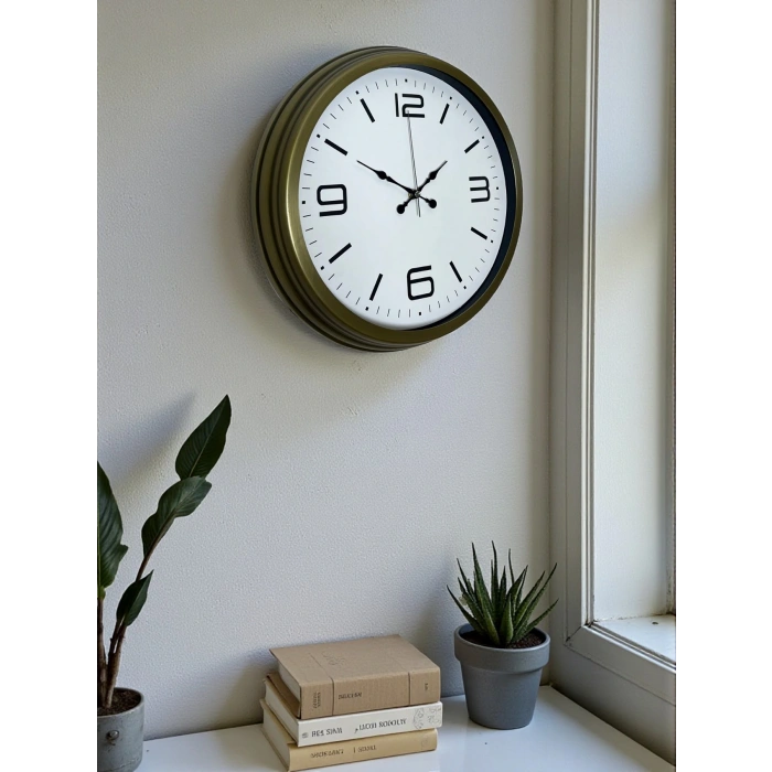 Zentime 40 Cm Metal Eskitme Vintage Duvar Saati