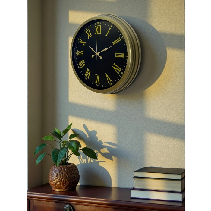 Zentime 40 Cm Metal Vintage Roma Rakamlı Duvar Saati