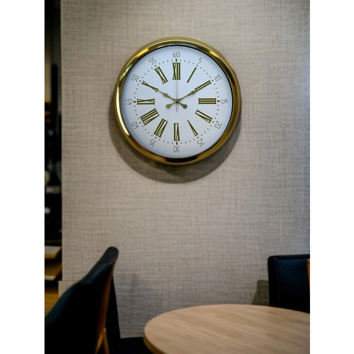 Zentime Royal Gold 40 Cm Metal Duvar Saati