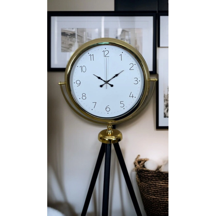 Zentime Gold Premium Dekoratif Tripod Ayaklı Saat