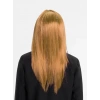 Altın Renk Düz Kesim İçi Astarlı Uzun Parti Peruğu Takma Saç