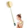 BUFFER®  2si 1 Arada Çift Taraflı Uzun Saplı Fırçalı Banyo Vücut Sırt Fırçası Banyo Lifi