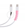 BUFFER® 4lü Apple, Android Şaj Kablosu Koruyucu Silikon Spiral Yay Aparat