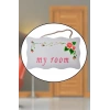 BUFFER® Decotown My Room Benim Odam Dekoratif Çiçek Desenli Kapı Askısı