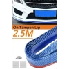 BUFFER® Mavi 2,5 Metre Araba Oto Ön Tampon Koruyucu Kauçuk Pratik Tampon Şerit Bant Döşeme Kiti