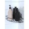 BUFFER® Yapışkanlı Banyo Köşeliği Kancalı Köşe Rafı Duş Şampuanlık Duvar Düzenleyici Organizer Raf