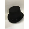 Yetişkinler İçin Siyah Renk Ringmaster Sihirbaz Şapkası Fötr Şapka 15 Cm