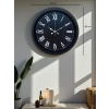 Luxury Black 40 Cm Metal Duvar Saati