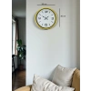 Zentime 36 Cm Sarı Dekoratif Duvar Saati
