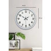 Zentime 40 Cm Metal Beyaz Klasik Duvar Saati