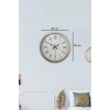 Zentime Retro Modern Roma Rakamlı 40 Cm Metal Duvar Saati