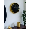 Zentime Zarif Klasik Stil 40 Cm Metal Gold Duvar Saati