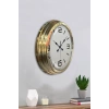 Zentime Gold Lüks 40 Cm Metal Modern Duvar Saati