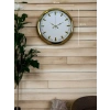 Zentime Gold & White Lüks Tasarım 40 Cm Gold Metal Duvar Saati
