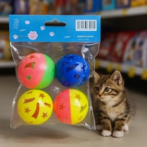 4lü Çıngıraklı Top Kedi Oyuncağı