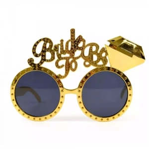 Altın Renk Bride To Be Yazılı Gelin Gözlüğü