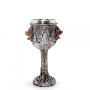 Ayı Tasarımlı Paslanmaz Çelik Kadeh Bardak