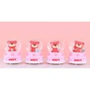 Ayıcıklı Işıklı Kar Küresi 7 Cm