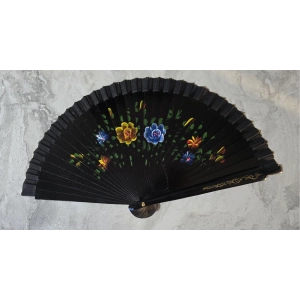 Bambu Çift Taraflı Siyah Yelpaze 12li Paket