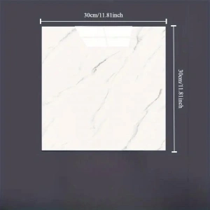 Beyaz Mermer Desenli Alüminyum Plastik Duvar Sticker (30*30)