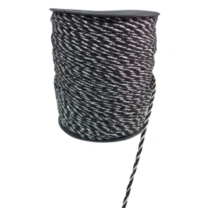 Bileklik ipi, Hediye Paketleme ipi, Şans, Bereket, Aşk, Şifa, Güç 10 mm Pamuk  10 metre Siyah