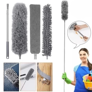 BUFFER® Teleskopik 3lü Mop Toz Alma Püskülü Çok Fonksiyonlu Temizlik Seti