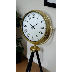 Gold Roma Rakamlı Lüks Tripod Ayaklı Saat