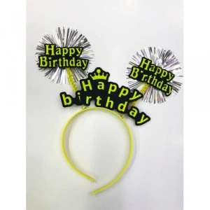 Happy Birthday Neon Renk Doğum Günü Tacı 12 Adet