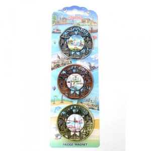İstanbul Temalı Metal Magnet 3lü Set Model 1