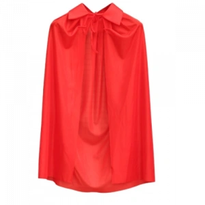 Kırmızı Renk Yakalı Pelerin Çocuk Boy 90 cm