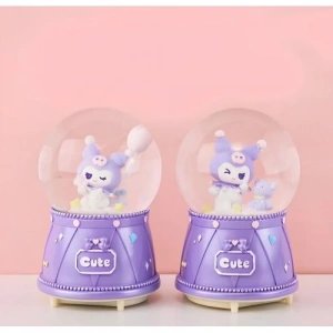 Kuromi Işıklı Müzikli Kar Küresi Orta Boy Model 3