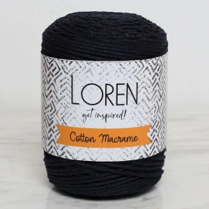 Loren Cotton Macrame Lacivert - R005 - 34361