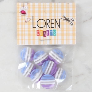 Loren Crafts 8li Desenli Düğme - 1092
