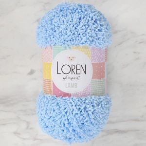 Loren Lamb Bebe Mavi El Örgü İpi - R040