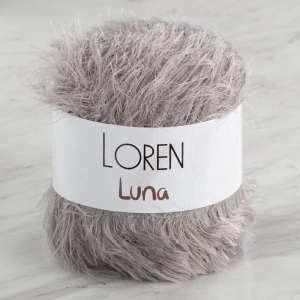 Loren Luna Tavşan Tüyü Açık Gri El Örgü İpi - R080 - 34004