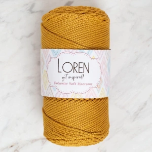 Loren Polyester Soft Macrame Hardal El Örgü İpi - LM061 - 34449
